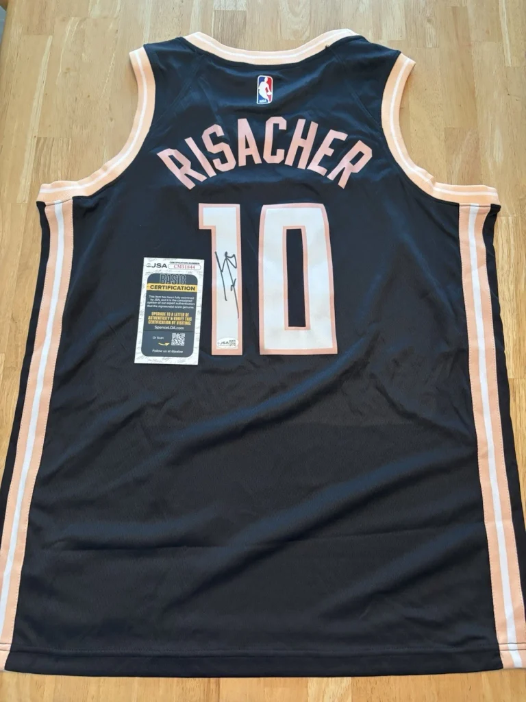 ZACCHARIE RISACHER signed autographed ATLANTA HAWKS Jersey Jsa  Coa.