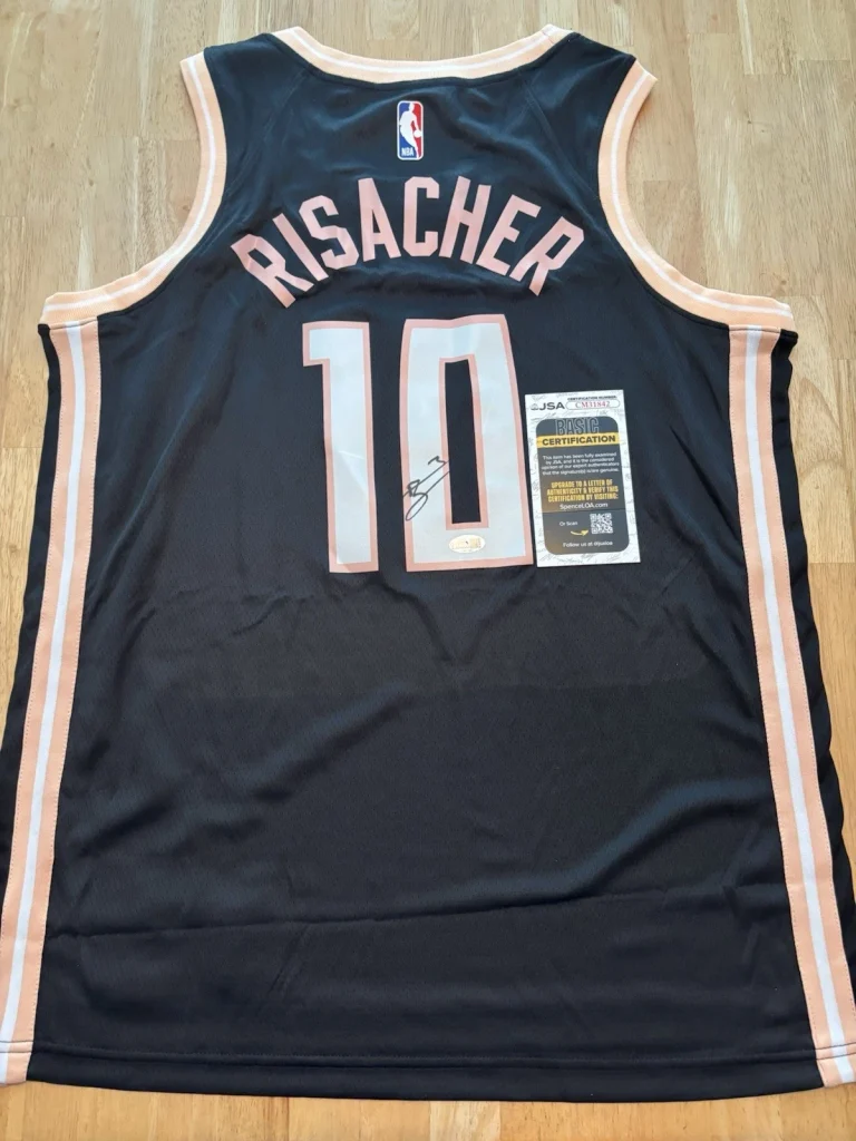 ZACCHARIE RISACHER signed autographed ATLANTA HAWKS Jersey Jsa  Coa.