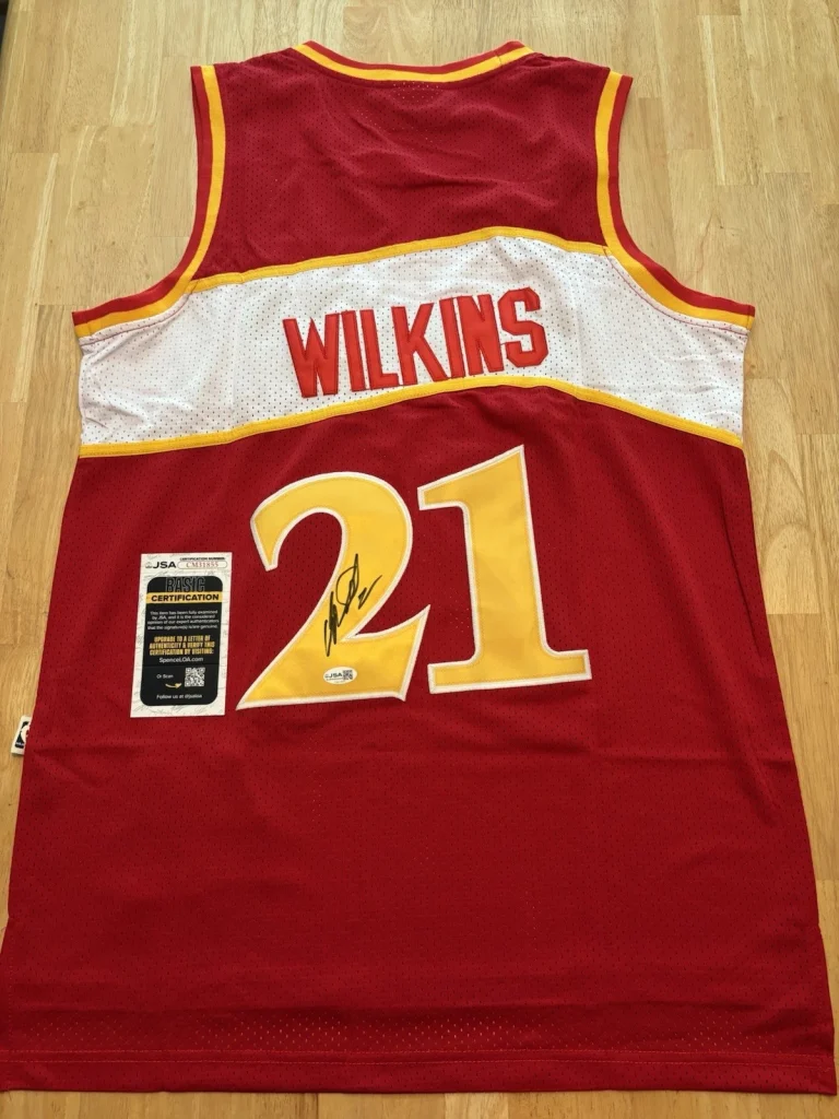 Dominique Wilkins Signed Autographed Atlanta Hawks Jersey JSA COA. HOF Rare