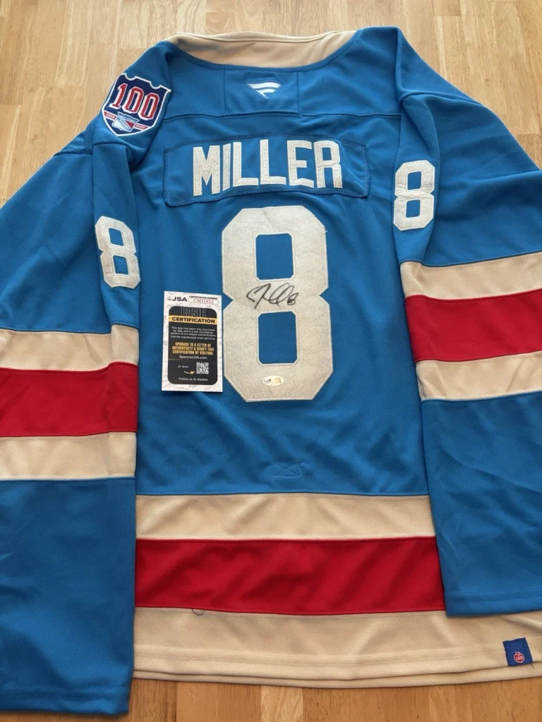 JT MILLER New York RANGERS SIGNED AUTOGRAPHED Jersey Jsa Coa.