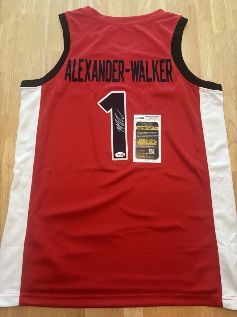 Nickeil Alexander-Walker Signed Autographed Team Canada Jersey. JSA Coa