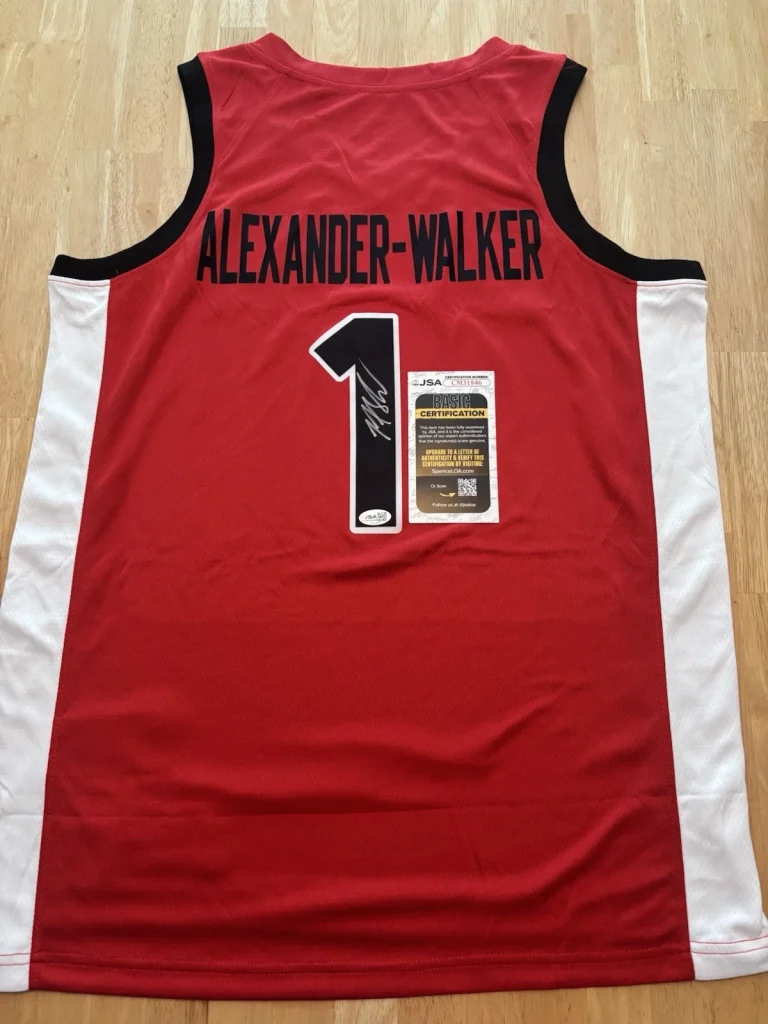 Nickeil Alexander-Walker Signed Autographed Team Canada Jersey. JSA Coa