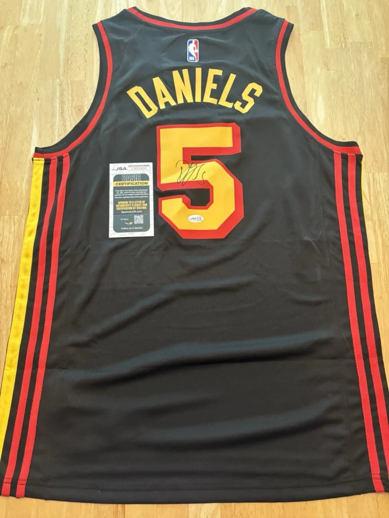Dyson Daniels Signed Autographed Atlanta Hawks City Connect Jersey JSA COA