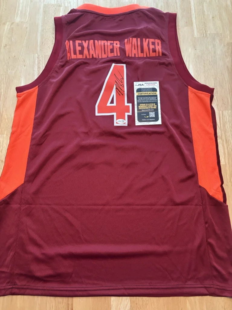 Nickeil Alexander-Walker Signed Autographed Virginia Tech Hokies Jersey. JSA Coa