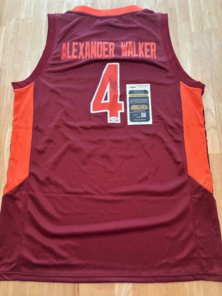 Nickeil Alexander-Walker Signed Autographed Virginia Tech Hokies Jersey. JSA Coa