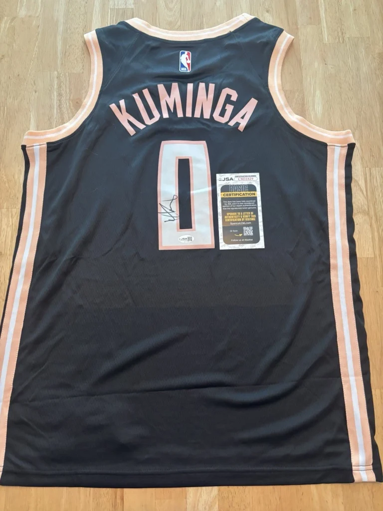 Jonathan Kuminga Signed Autographed Atlanta Hawks Jersey. JSA Coa. Rare