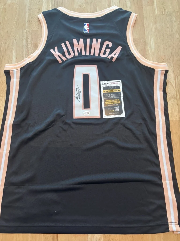 Jonathan Kuminga Signed Autographed Atlanta Hawks Jersey. JSA Coa. Rare