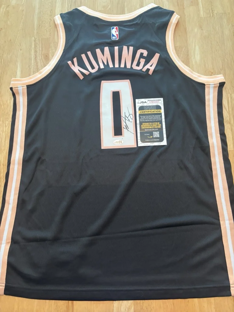 Jonathan Kuminga Signed Autographed Atlanta Hawks Jersey. JSA Coa. Rare
