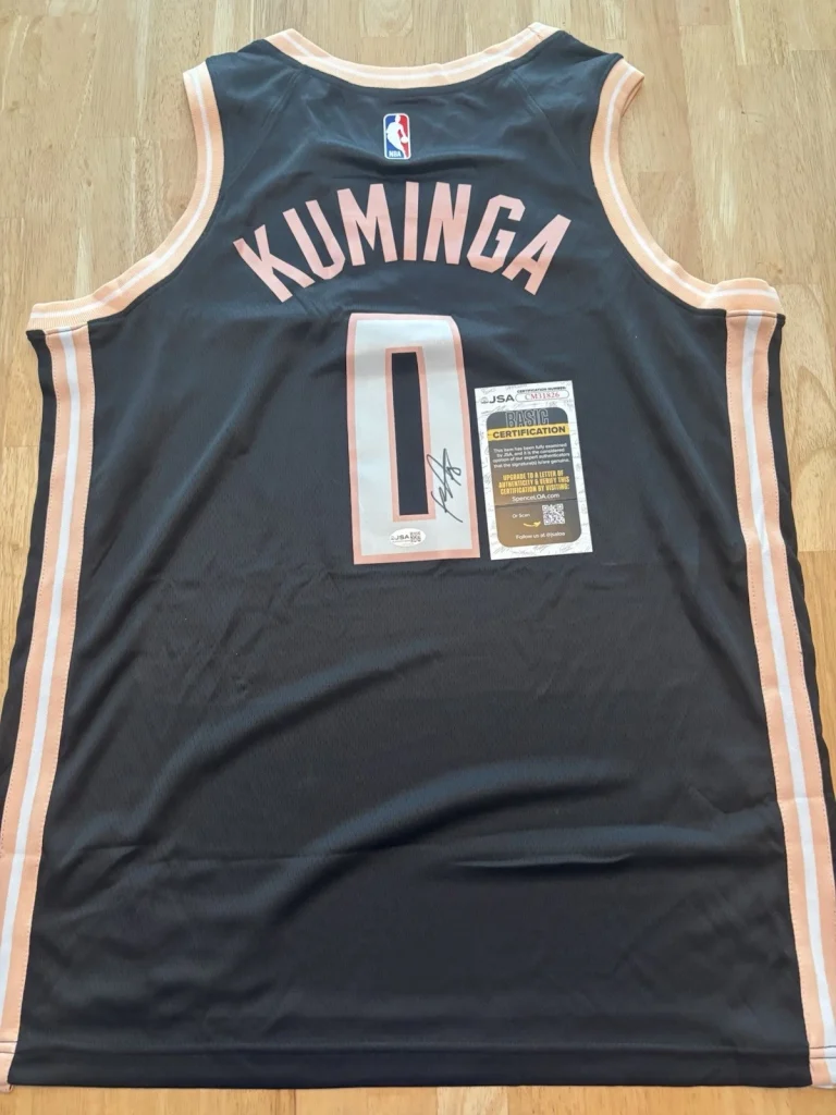 Jonathan Kuminga Signed Autographed Atlanta Hawks Jersey. JSA Coa. Rare