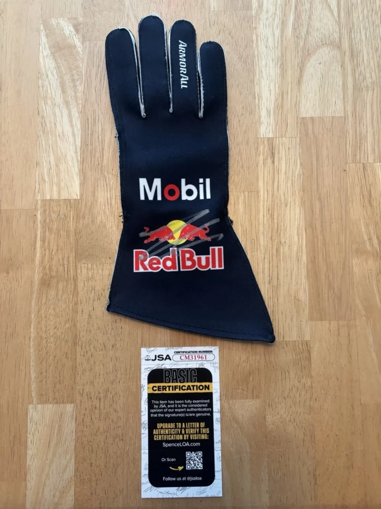 Isack Hadjar Autographed Oracle Red Bull Racing Race Glove Formula 1 F1 JSA COA