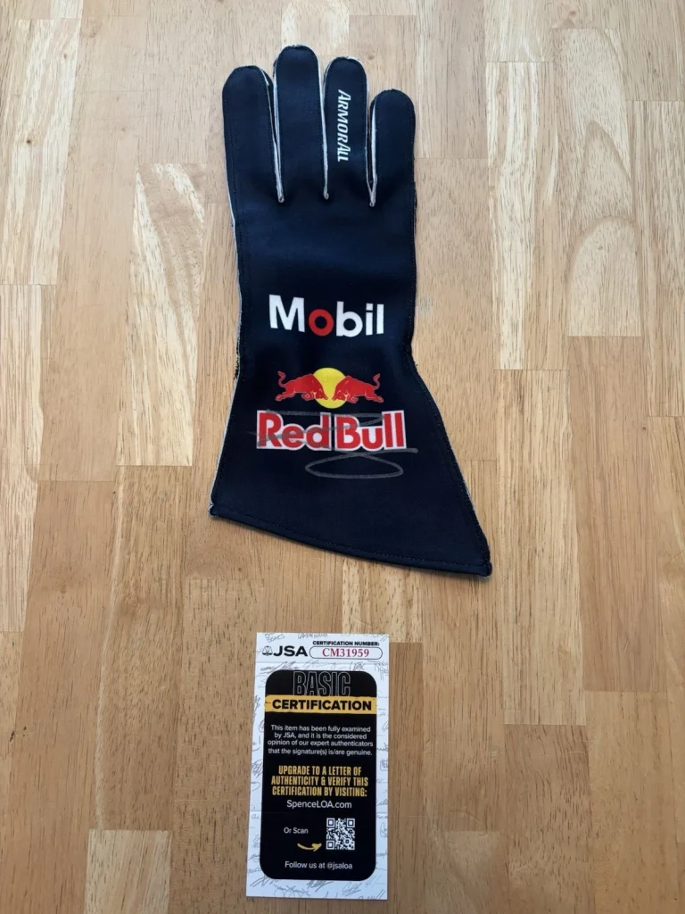 Isack Hadjar Autographed Oracle Red Bull Racing Race Glove Formula 1 F1 JSA COA
