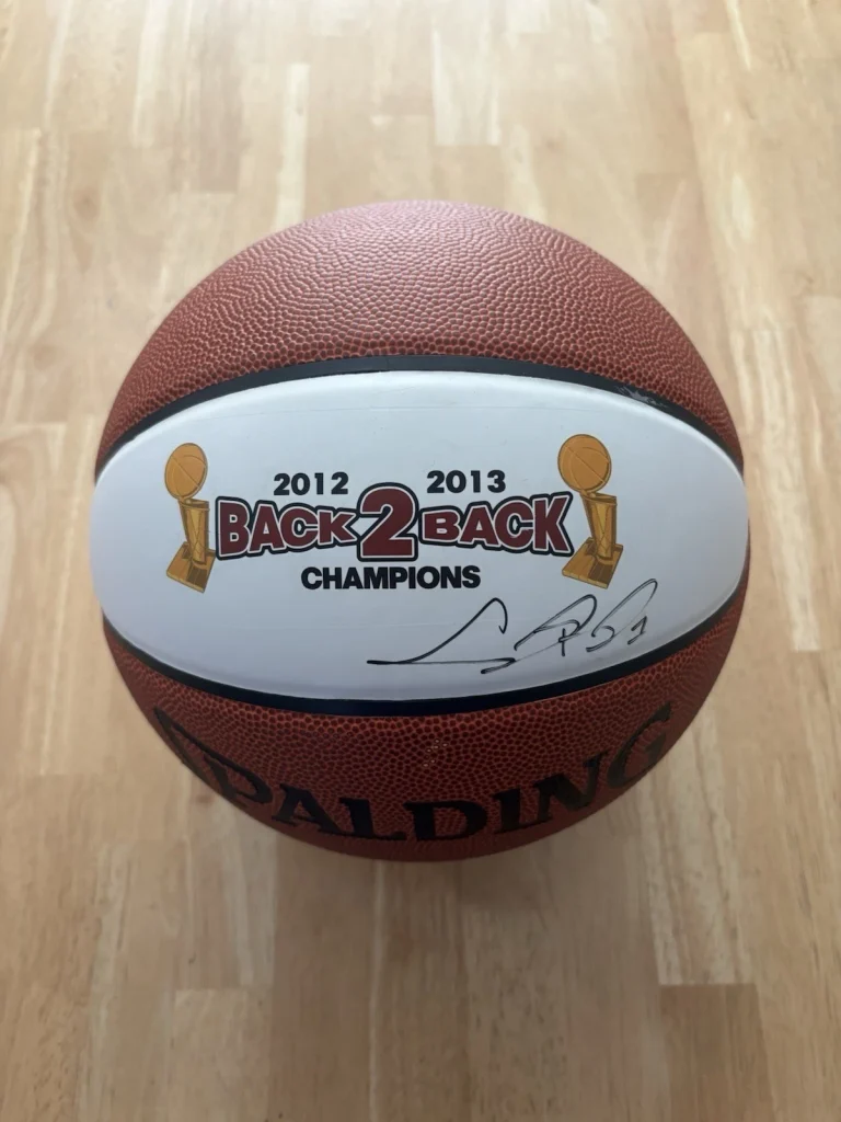 Chris Bosh Autographed Signed 2013 Miami Heat Championship Basketball. JSA Coa