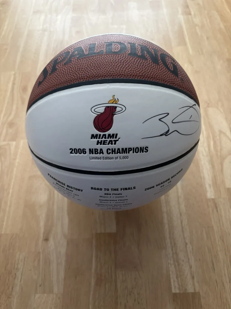Dwayne Wade Autographed Signed Miami Heat 2006 NBA Finals Basketball. JSA Coa