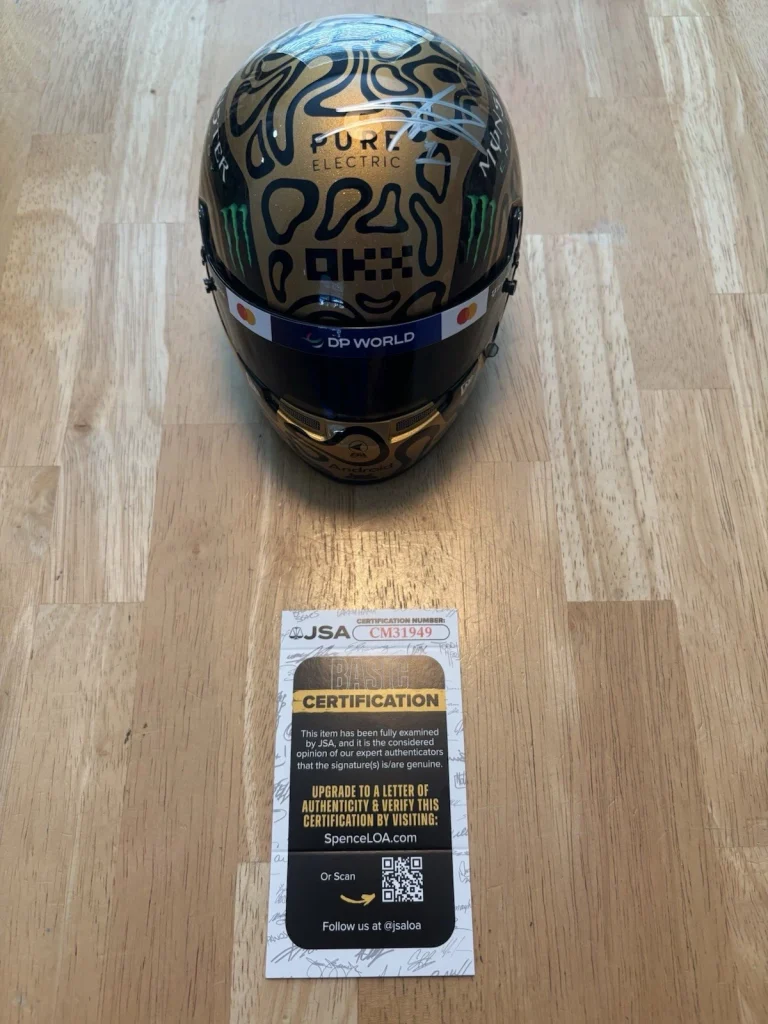 Lando Norris Signed Autographed World Champion Mini Helmet. JSA Coa Rare.