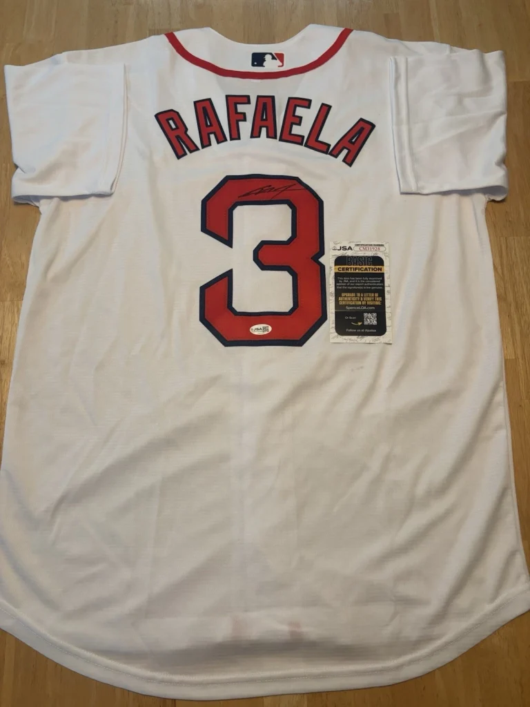 CEDDANNE RAFAELA Signed Autographed Boston Red Sox Jersey. JSA Coa