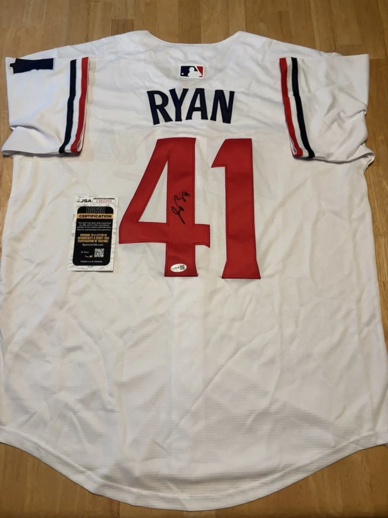 Joe Ryan Minnesota Twins Signed Autographed Jersey JSA Certified
