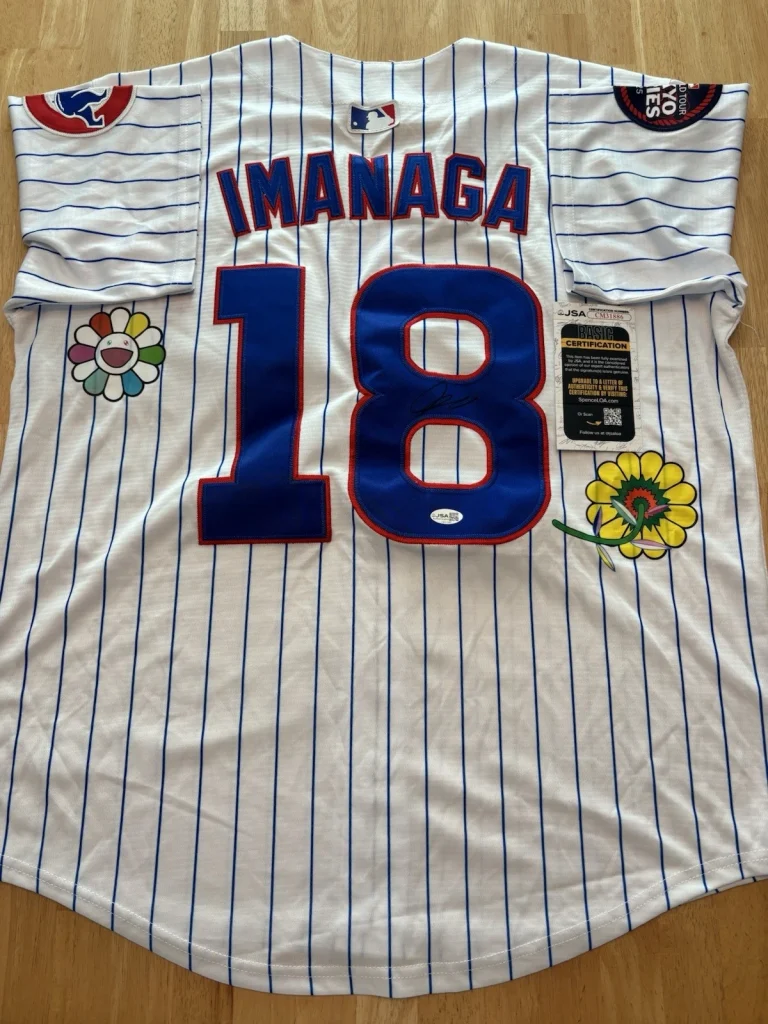 Shota Imanaga Signed Takashi Murakami Jersey MLB Tokyo Series 2025 Jsa Coa Cubs
