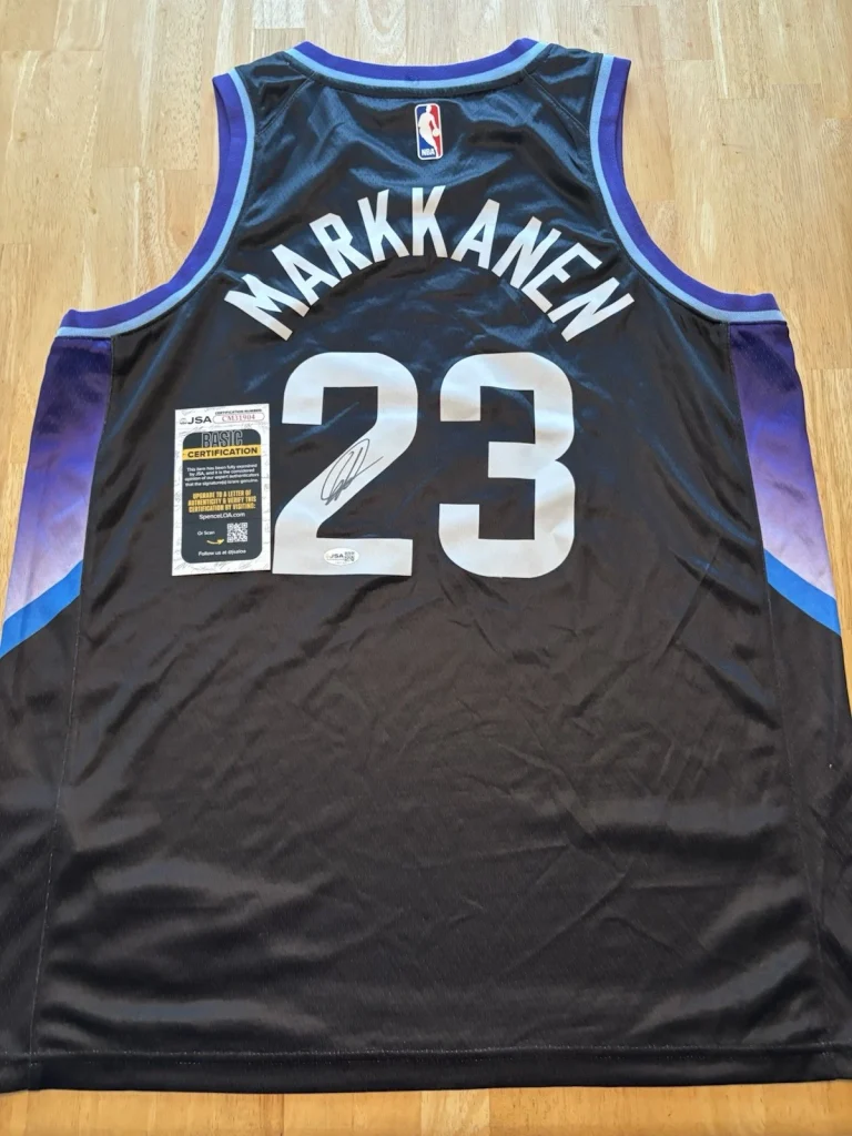 Lauri Markkanen Utah Jazz Autographed Signed Jersey JSA COA