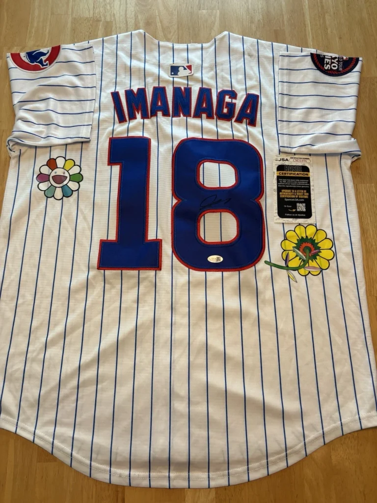 Shota Imanaga Signed Takashi Murakami Jersey MLB Tokyo Series 2025 Jsa Coa Cubs