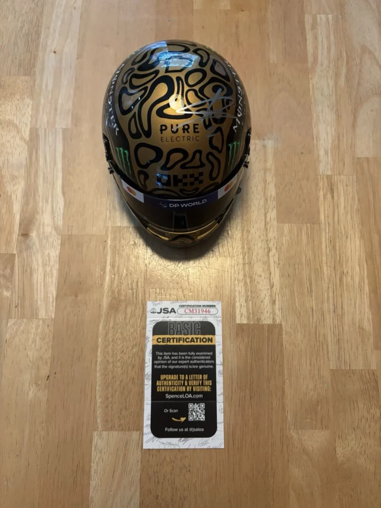 Lando Norris Signed Autographed World Champion Mini Helmet. JSA Coa Rare.