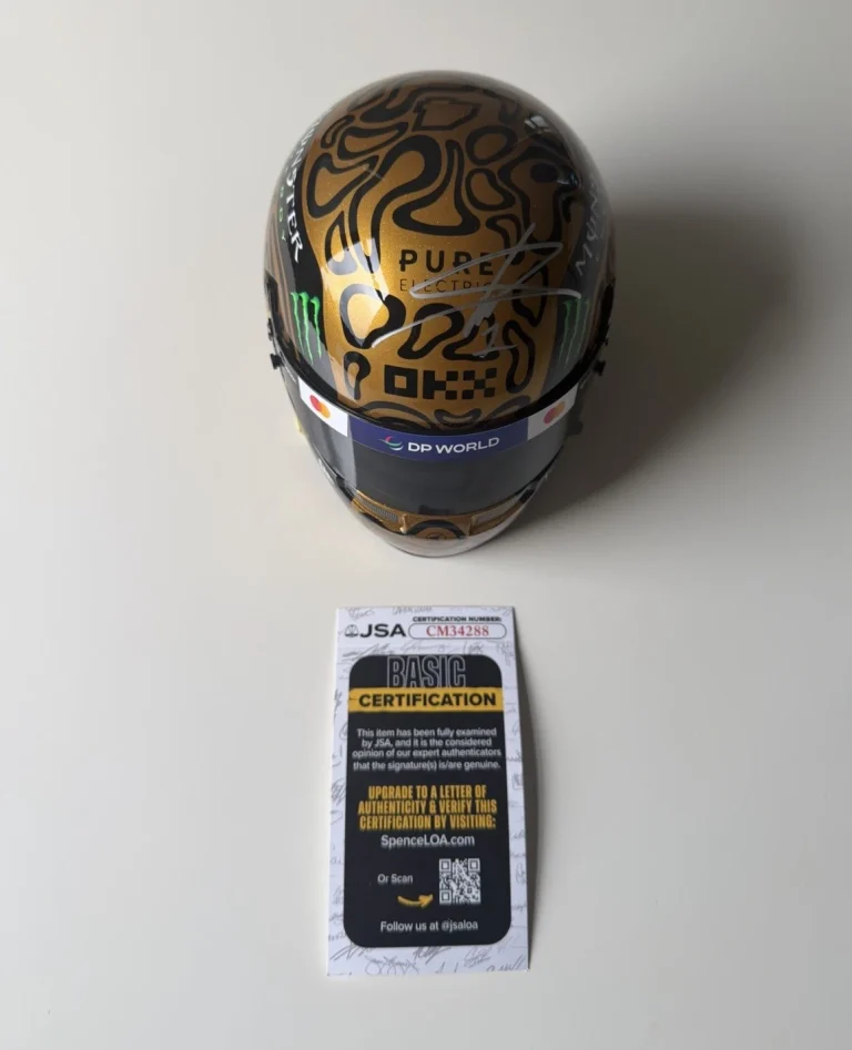 Lando Norris McLaren F1 Autographed 1:2 World Championship Mini Helmet JSA COA