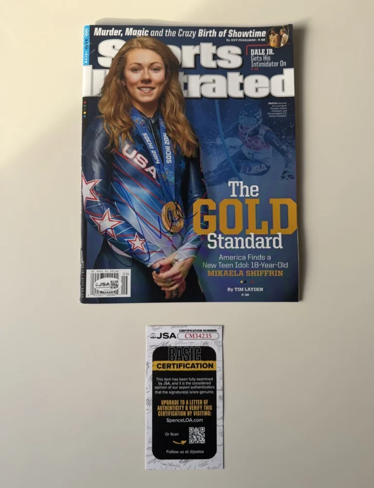 Mikaela Shiffrin Skier Autographed Sports Illustrated Magazine The Gold JSA COA
