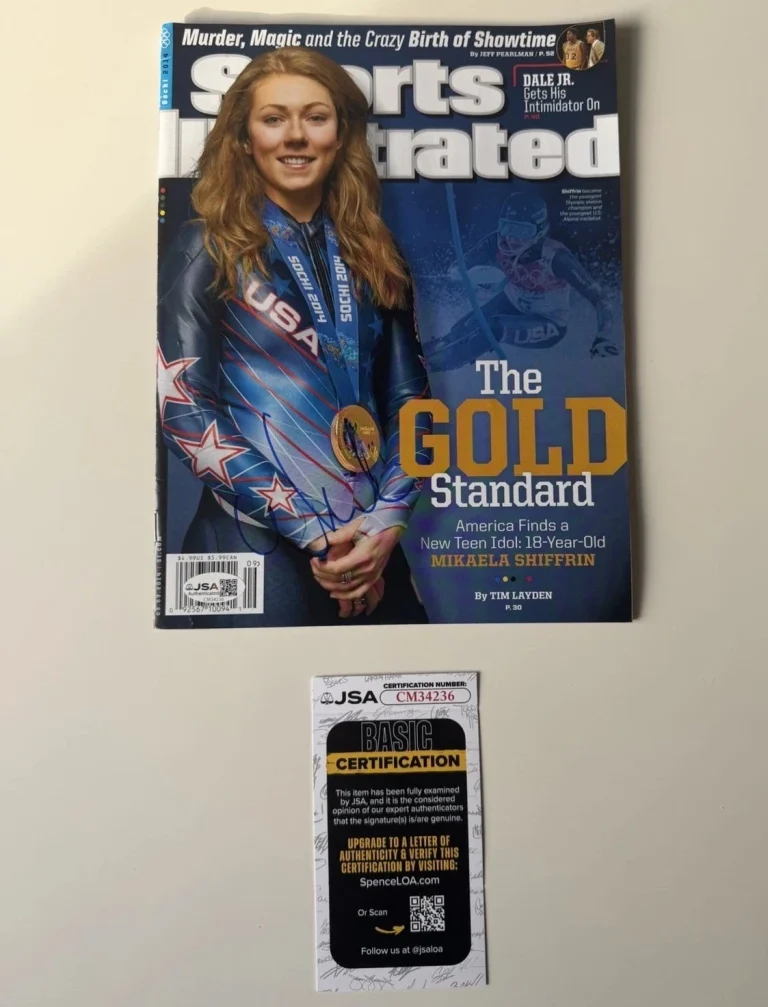 Mikaela Shiffrin Skier Autographed Sports Illustrated Magazine The Gold JSA COA