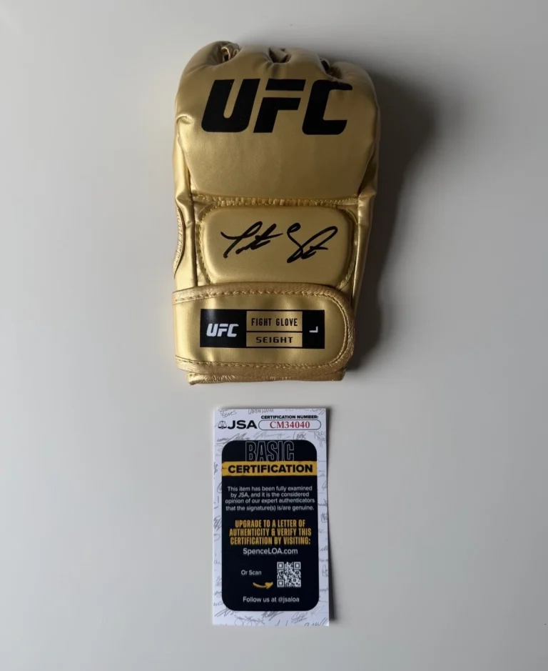 Tatiana Suarez Autographed Gold UFC Glove MMA Fighter JSA COA