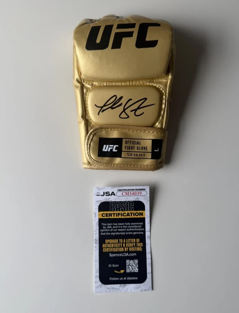 Tatiana Suarez Autographed Gold UFC Glove MMA Fighter JSA COA