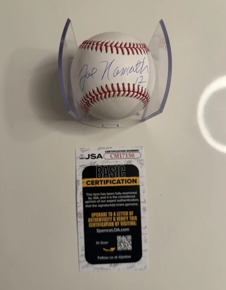Joe Namath New York Jets Autographed Baseball Rare JSA COA