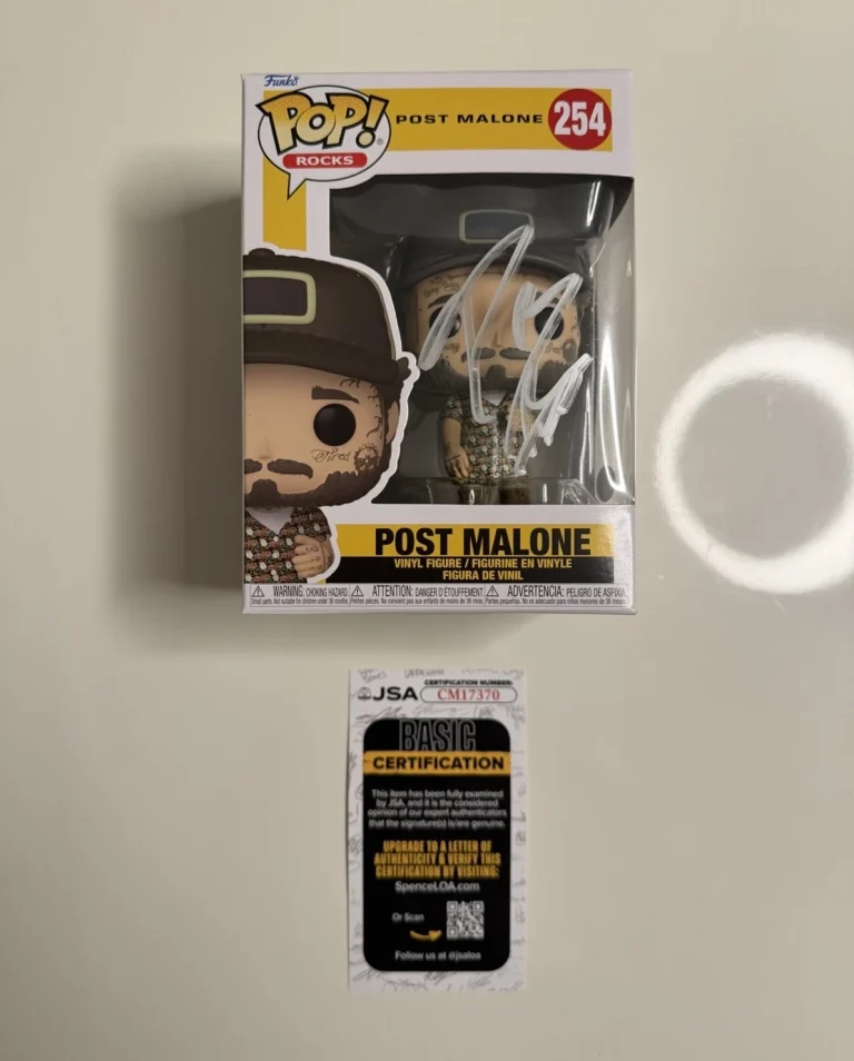Post Malone Rapper Autographed Funko Pop #254 Posty JSA COA