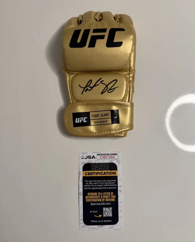 Tatiana Suarez Autographed Gold UFC Glove MMA Fighter JSA COA