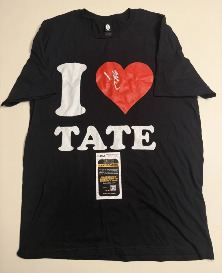 Tate McRae Artist Autographed I Love Tate Shirt Rare JSA COA