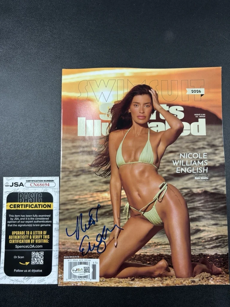 Nicole Williams English Signed Autographed Sports Illustrated Magazine. JSA Coa