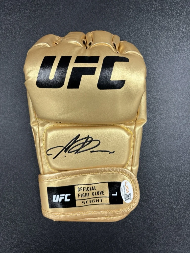 Alexander Volkov Signed Autographed Gold UFC MMA Glove. JSA Coa.