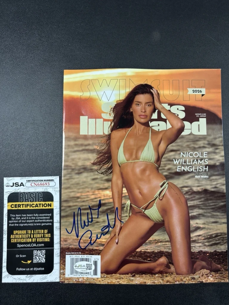 Nicole Williams English Signed Autographed Sports Illustrated Magazine. JSA Coa