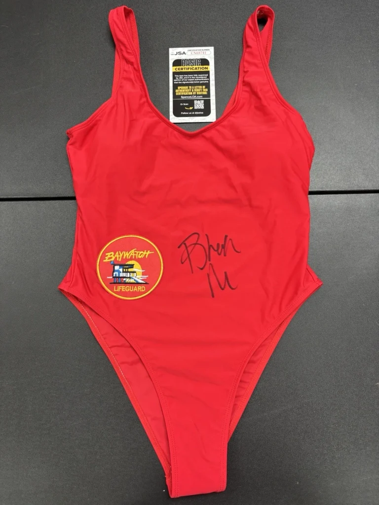 Brooks Nader Signed Autographed Inscribed Baywatch Swimsuit Selene. JSA Coa