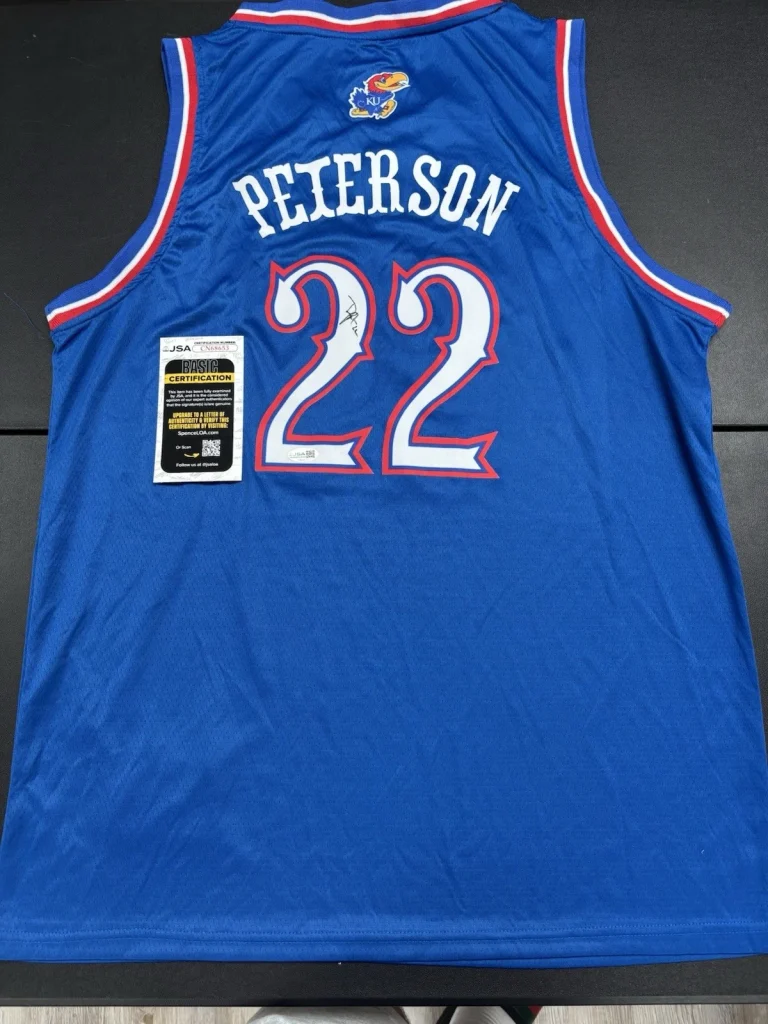 Darryn Peterson Signed Autographed Kansas Jayhawks Jersey #22 ~ JSA COA