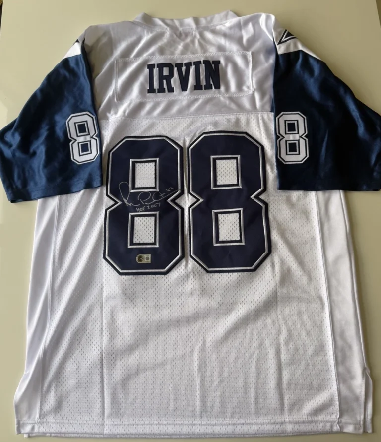 Michael Irvin Dallas Cowboys Autographed Jersey Inscribed HOF 2007 Beckett BAS