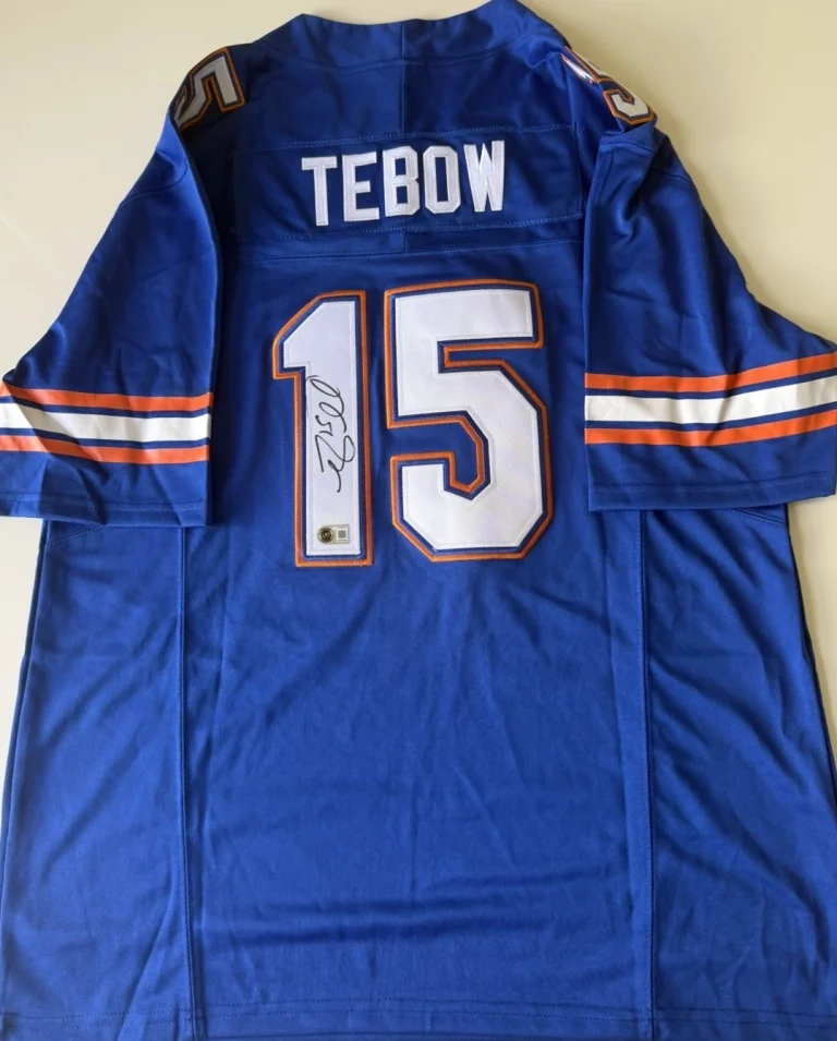 Tim Tebow Florida Gators Autographed Jersey Star Beckett