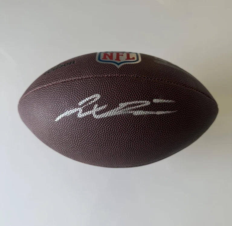 Jaxson Dart New York Giants Autographed The Duke Wilson Football Beckett