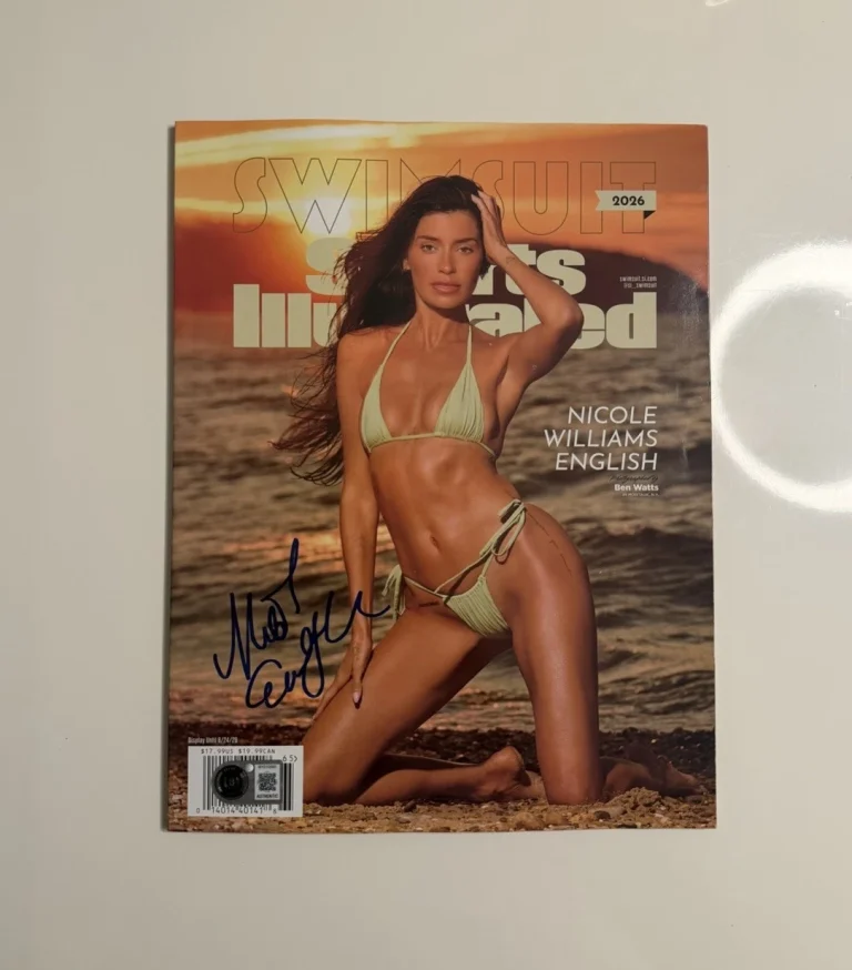 Nicole Williams English Autographed Sports Illustrated Swimsuit Magazine Beckett