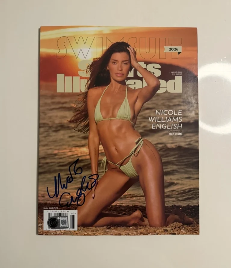 Nicole Williams English Autographed Sports Illustrated Swimsuit Magazine Beckett