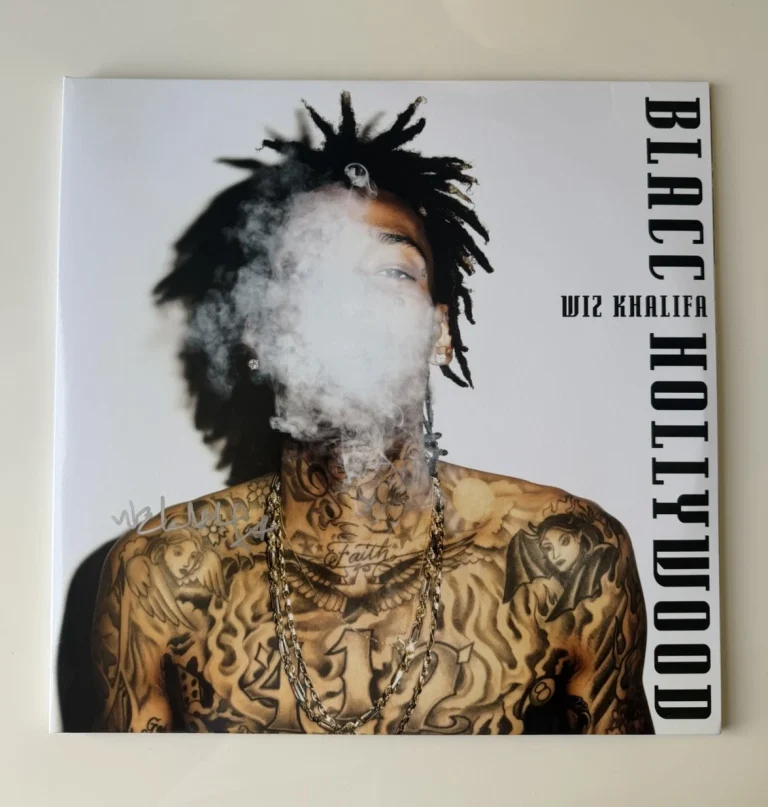 Wiz Khalifa Rapper Autographed Blacc Hollywood Vinyl Record Album LP Beckett