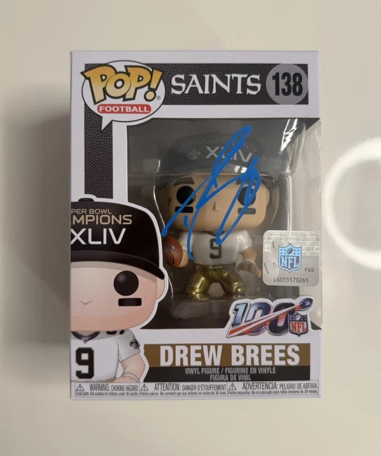 Drew Brees New Orlean Saints Autographed Funko Pop NFL Star Beckett