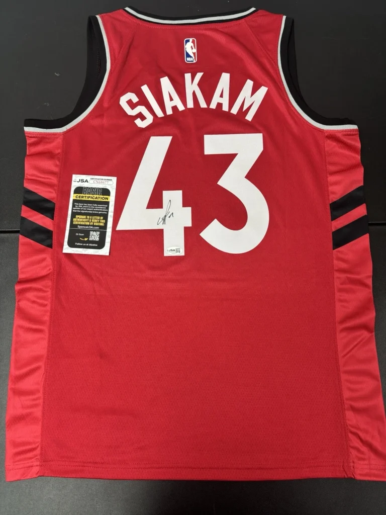 Pascal Siakam Signed Autographed Toronto Raptors Jersey . JSA Coa
