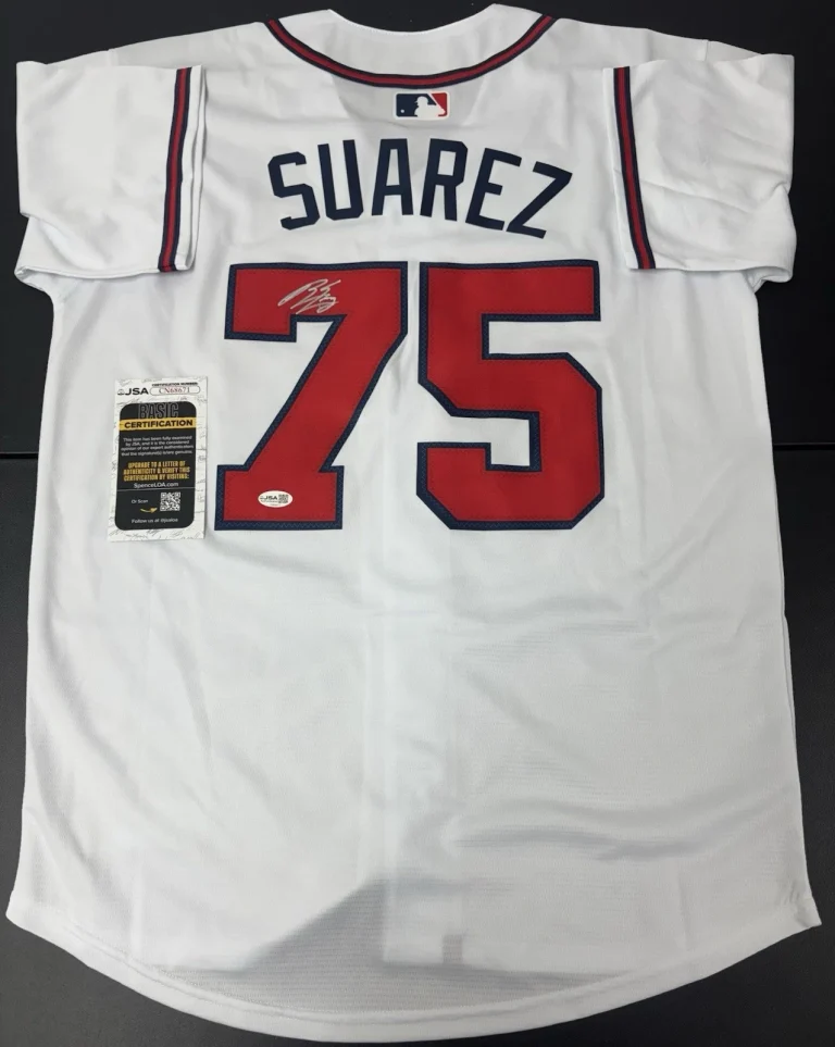Robert Suarez Signed Autographed Atlanta Braves Jersey. JSA Coa