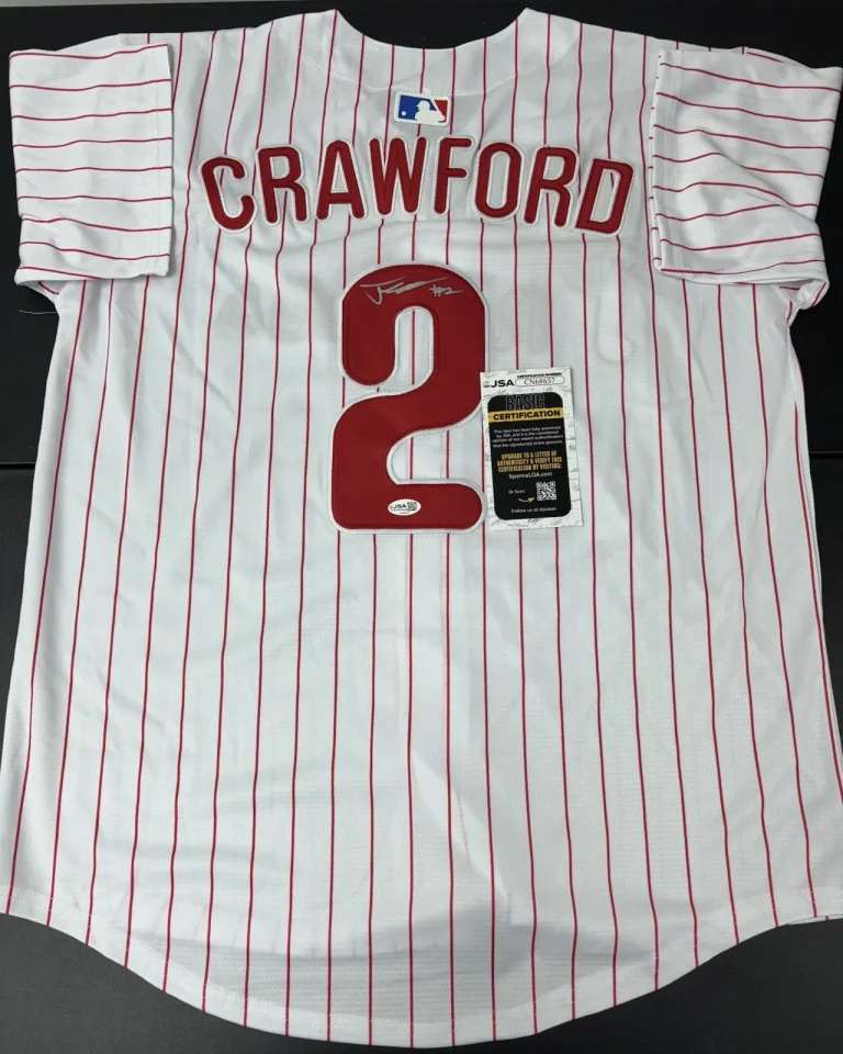 Justin Crawford Philadelphia Phillies Autographed Signed Jersey JSA Certified