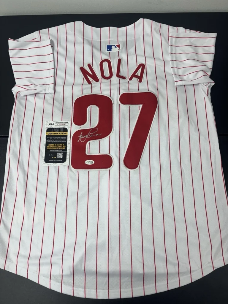 Aaron Nola Philadelphia Phillies Autographed Signed Jersey JSA COA