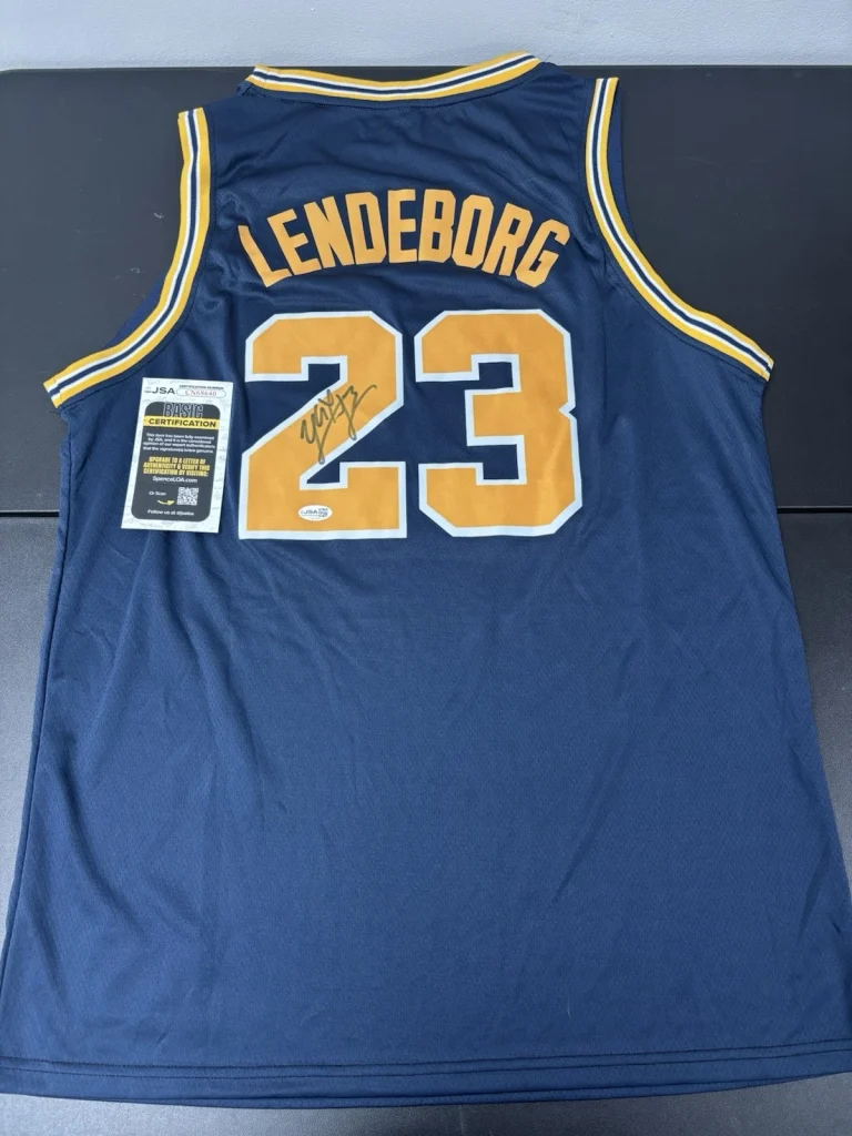 YAXEL LENDEBORG signed autographed MICHIGAN WOLVERINES Jersey. Jsa Coa . Champs!